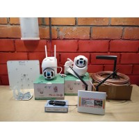 Комплект видеонаблюдения 2 камеры +интернет в частный дом